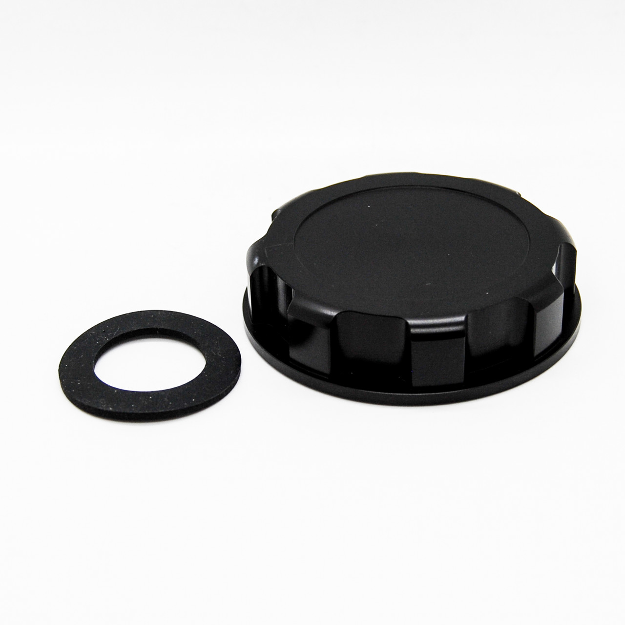 JS Billet Gas Cap F Black OZ-USA® with Rubber Gasket for Kawasaki
