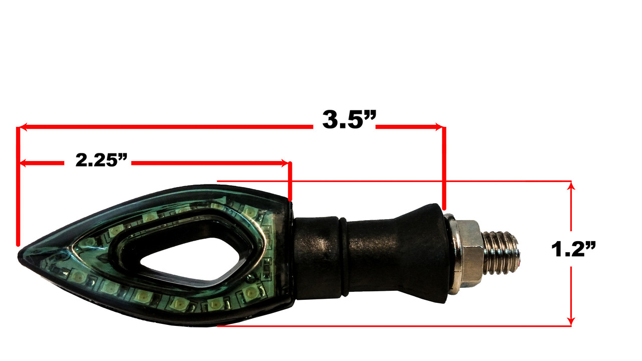 Black Triangle LED Turn Signal Lights – For Street Bikes, ATV, Dual Sport, Custom Builds