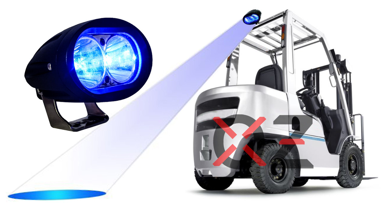 Toughest blue forklift led warehouse safety light in the market