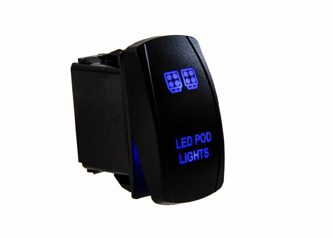Blue Light Laser 5pin Toggle Rocker Switch ROOF LED LIGHT BAR For - Foto 3