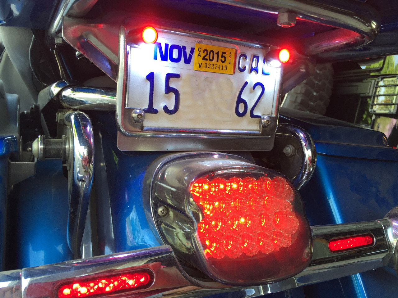 thumbnail image 2 of 1x White LED License Plate Light Strip For Motorcycles – 1200 Series, Universal Fit 2 of 5