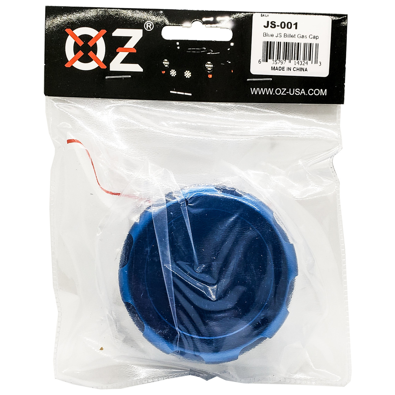 JS Billet Gas Cap Blue OZ-USA® with Rubber Gasket for Kawasaki Jet