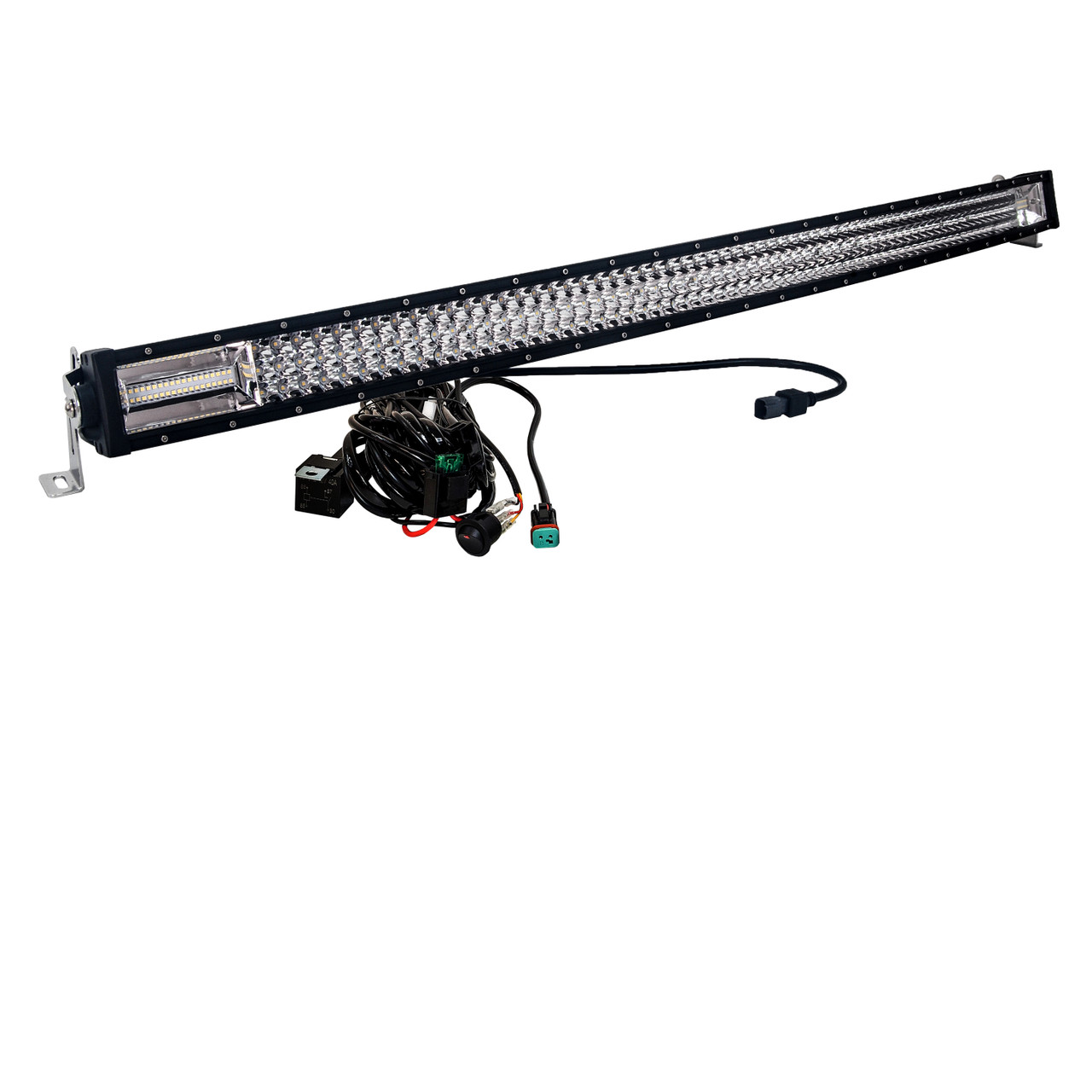 Off Road LED Light Bar 30 Inch Single Row High Power Driving Beam with  Wiring Harness