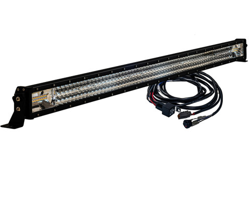 DL-Series 52" Amber White Dual Color Changing LED Light bar Harness Anti-theft Security Bolt Flashing Emergency Driving Fog Spot Light Offroad Semi Truck Trailer Marine Agricultural and Heavy Equipment 12 - 32 Volts