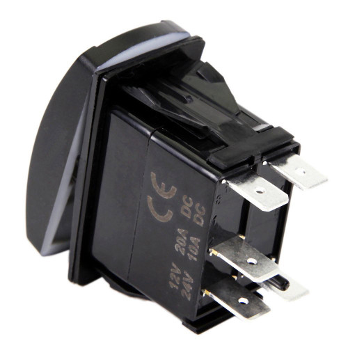 Dome Light On/Off Rocker Switch 5Pin SPST OZUSA® Laser Etch Blue LED