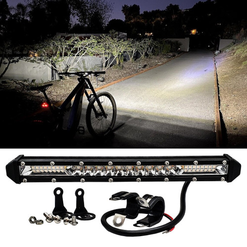 E Bike LED Light Bar Headlight with Handlebar Clamp for Intense Tazer MX Pro Expert Mountain