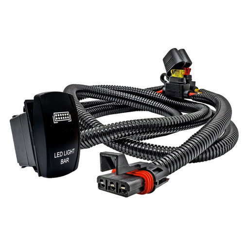 Lighted Whip On/Off Rocker Switch with Pulse Power Bus Bar Plug
