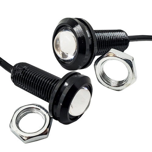 5/8 Inch Round 22mm Black Bolt Beam High Intensity Red LED with 20ft ...
