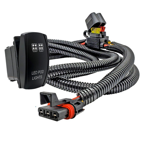 Pulse Power Bus Bar Plug Wire Harness Kit with LED Pod Lights On/Off Rocker Switch – Compatible with 2024–2026 Polaris XPEDITION XP ADV Ultimate, Northstar & Premium