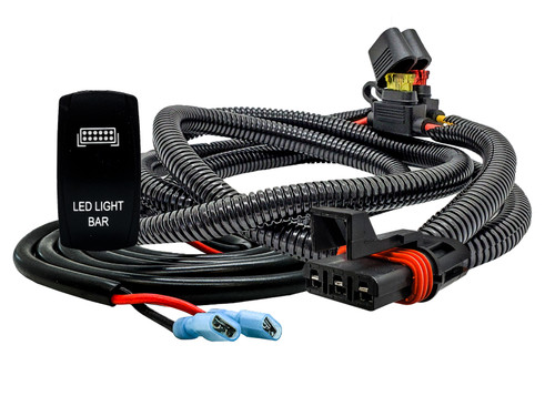 10' Pulse Power Bus Bar Plug Wire Harness with Flood Lights On/Off