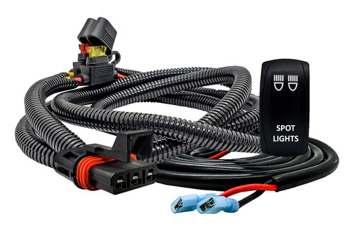 10' Pulse Power Bus Bar Plug Wire Harness Spot Lights On/Off Rocker Switch Compatible with Polaris XPEDITION XP ADV