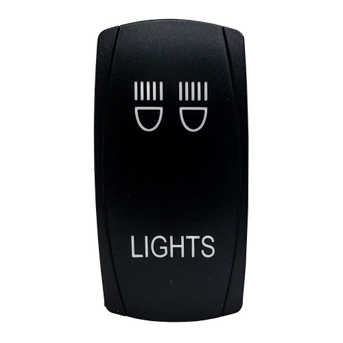 LIGHTS | On / Off Rocker Switch | 4-Pin 20A Blue LED Backlit | Waterproof 12V – 48V