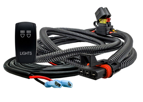10 ft. Pulse Power Bus Bar Plug Wiring Harness with LIGHTS On/Off Rocker Switch Compatible with Polaris XPEDITION XP ADV