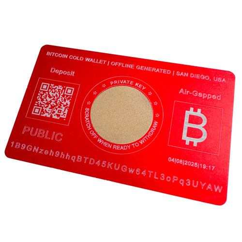 Bitcoin Cold Storage Card Bitcoin Cold Wallet Card, Gift Card Air Gapped Offline Crypto Metal ...