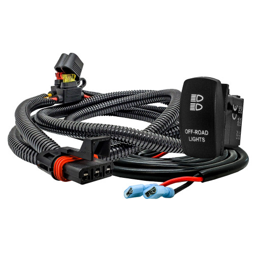 10' Plug-and-Play Pulse Power Busbar Wiring Harness with OFF-ROAD LIGHTS On/Off Rocker Switch – Compatible with Polaris XPEDITION XP ADV