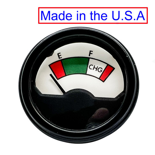 36V Golf Cart Analog Battery Meter Gauge – 52mm Round State of Charge Indicator | Made in the USA