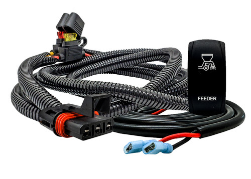 FEEDER Momentary On/Off Rocker Switch Pulse Power Busbar Plug Wiring Harness Kit Compatible with 2018-2025 Polaris RZR PRO XP Ranger General XPEDITION ADV
