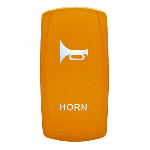 HORN | On / Off Yellow Momentary Rocker Switch | 4-Pin 20A White LED Backlit | Waterproof 12V – 48V