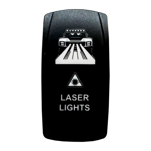 LASER LIGHTS | On / Off Rocker Switch | 4-Pin 20A Blue LED Backlit | Waterproof 12V – 48V