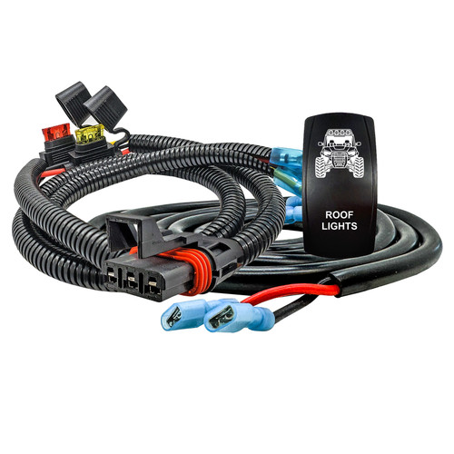 Plug-and-Play Pulse Power Busbar Harness – Laser-Etched Roof Lights On/Off Rocker Switch Compatible with Polaris RZR PRO XP Ranger General XPEDITION ADV  2018-2026
