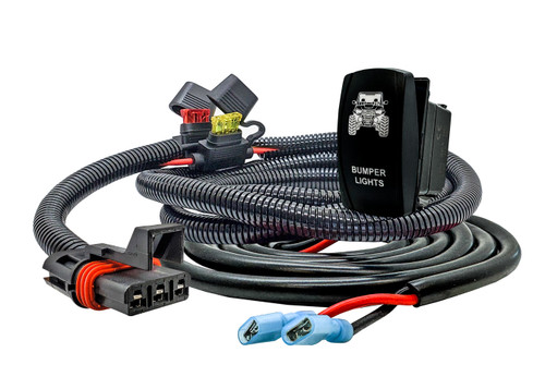 Plug-and-Play Pulse Power Busbar Harness – Laser-Etched BUMPER LIGHTS On/Off Rocker Switch Compatible with Polaris RZR PRO XP Ranger General XPEDITION ADV  2018-2026