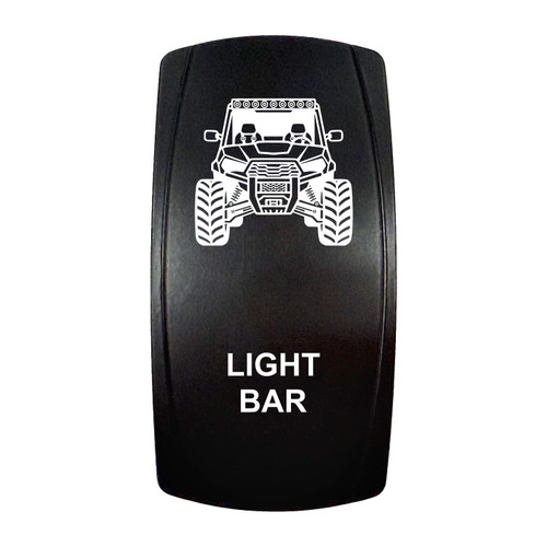 UTV Light Bar | On / Off Rocker Switch | 4-Pin 20A Blue LED Backlit | Waterproof 12V – 48V
