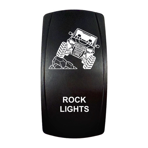 UTV Whip Lights | On / Off Rocker Switch | 4-Pin 20A Blue LED