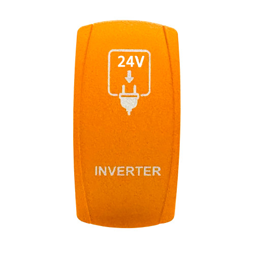 INVERTER 24V | On / Off Yellow Rocker Switch | 4-Pin 20A White LED Backlit | Waterproof 12V – 48V