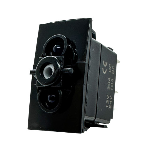 On / Off Rocker Switch Base | 5-Pin 20A Blue LED Backlit | Waterproof 12V – 24V