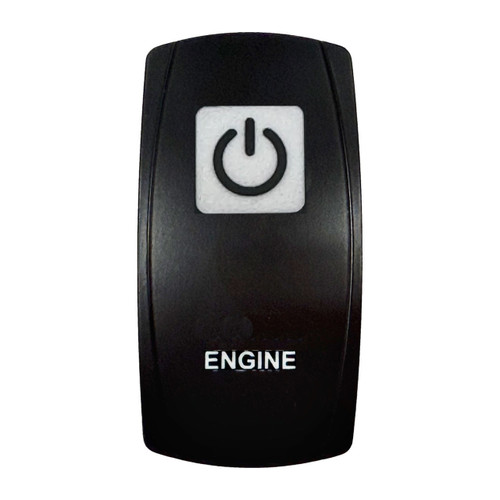 Switch Cover | Engine | Square Icon | Standard Rocker Switch Size | Automotive, Boat, Utility
