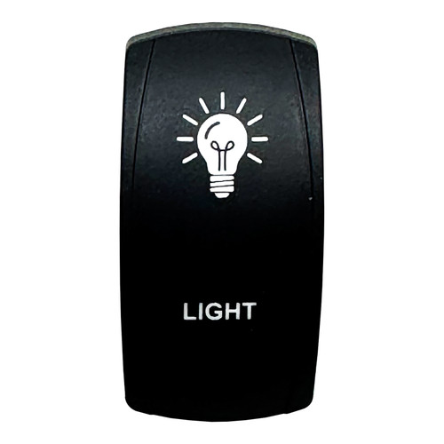 LIGHT | On / Off Rocker Switch | 4-Pin 20A Blue LED Backlit | Waterproof 12V – 48V |