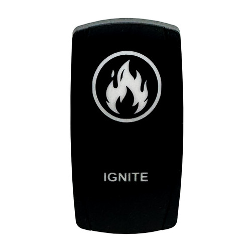 IGNITE | On / Off Momentary Rocker Switch | 4-Pin 20A Blue LED Backlit | Waterproof 12V – 48V |