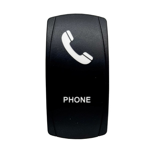 PHONE | On / Off Rocker Switch | Analog Icon | 4-Pin 20A Blue LED Backlit | Waterproof 12V – 48V