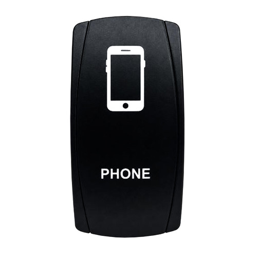 PHONE | On / Off Rocker Switch | Cellphone Icon | 4-Pin 20A Blue LED Backlit | Waterproof 12V – 48V