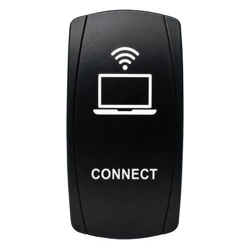 CONNECT | On / Off Rocker Switch | 4-Pin 20A Blue LED Backlit | Waterproof 12V – 48V