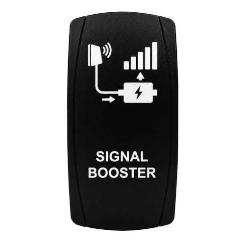 SIGNAL BOOSTER | On / Off Rocker Switch | 4-Pin 20A Blue LED Backlit | Waterproof 12V – 48V