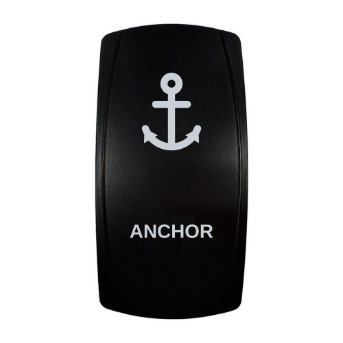 ANCHOR rocker switch with laser-etched anchor icon, in daylight