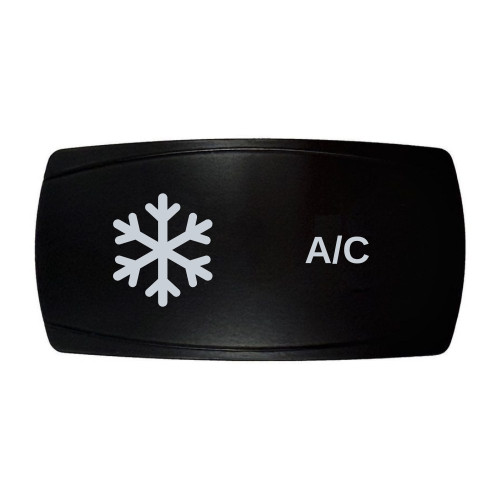 A/C horizontal rocker switch with laser-etched a/c icon, in daylight