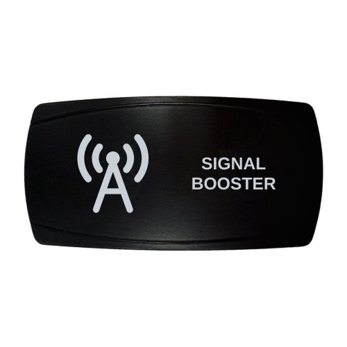 SIGNAL BOOSTER horizontal rocker switch with laser-etched signal booster icon, in daylight