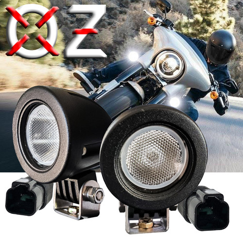 Flood Mini Trail Lights OZ-USA® LED  Motorcycle Offroad Dual Sport Enduro Fog ATV MX