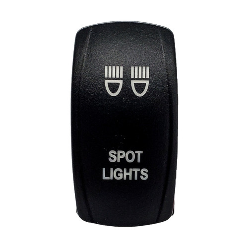 SPOT Light On/Off Rocker Switch 5-Pin SPST OZ-USA® Laser Etch Blue LED Backlit Truck SUV Offroad Rzr Polaris RV UTV