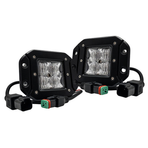 4D Series OZ-USA® Flush Mount 40W LED Pod Lights Flood Beam for Off-road Truck SUV
