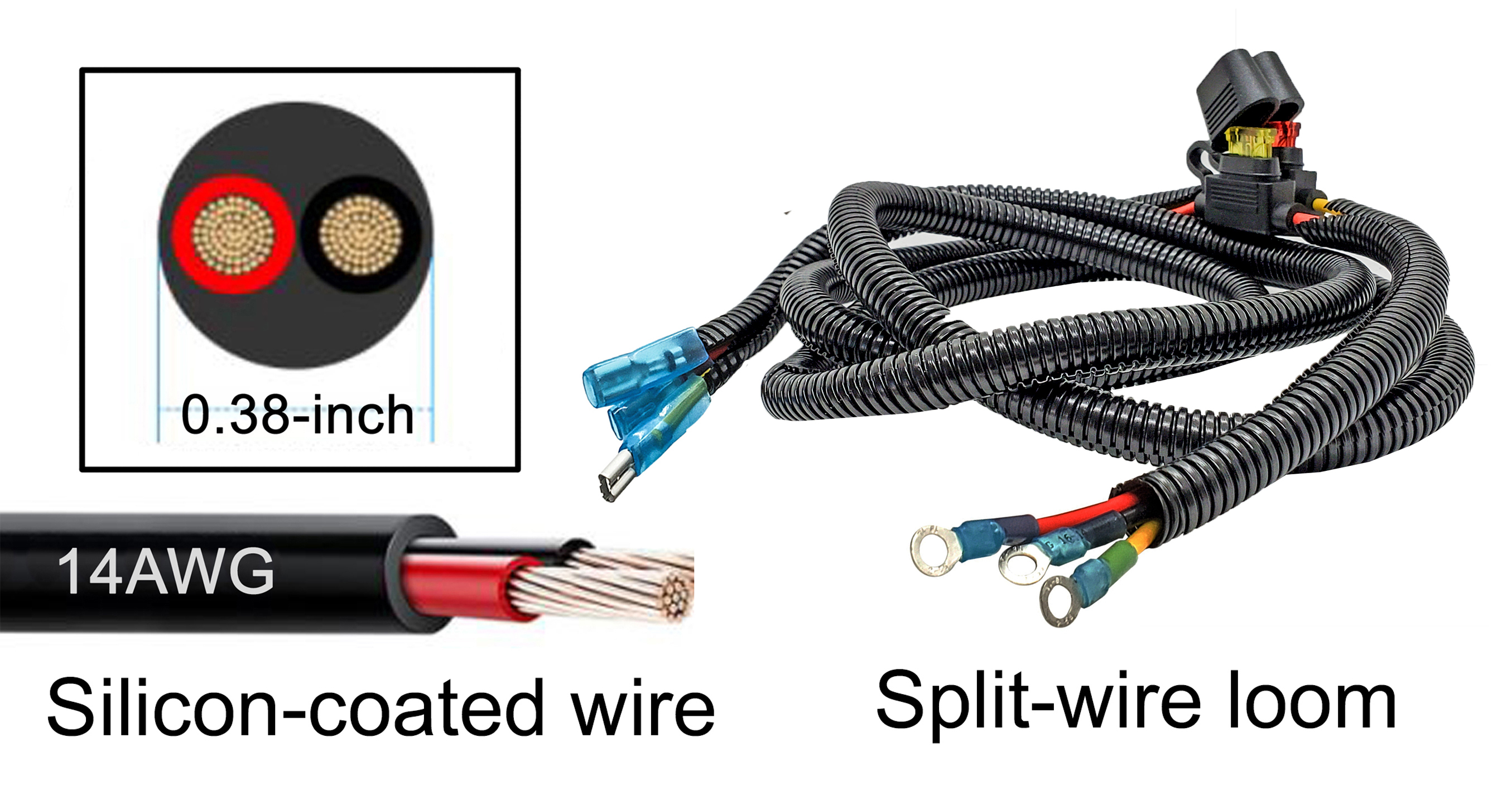 Plug-and-Play Split-Wire Power Distribution Block Wiring Harness
