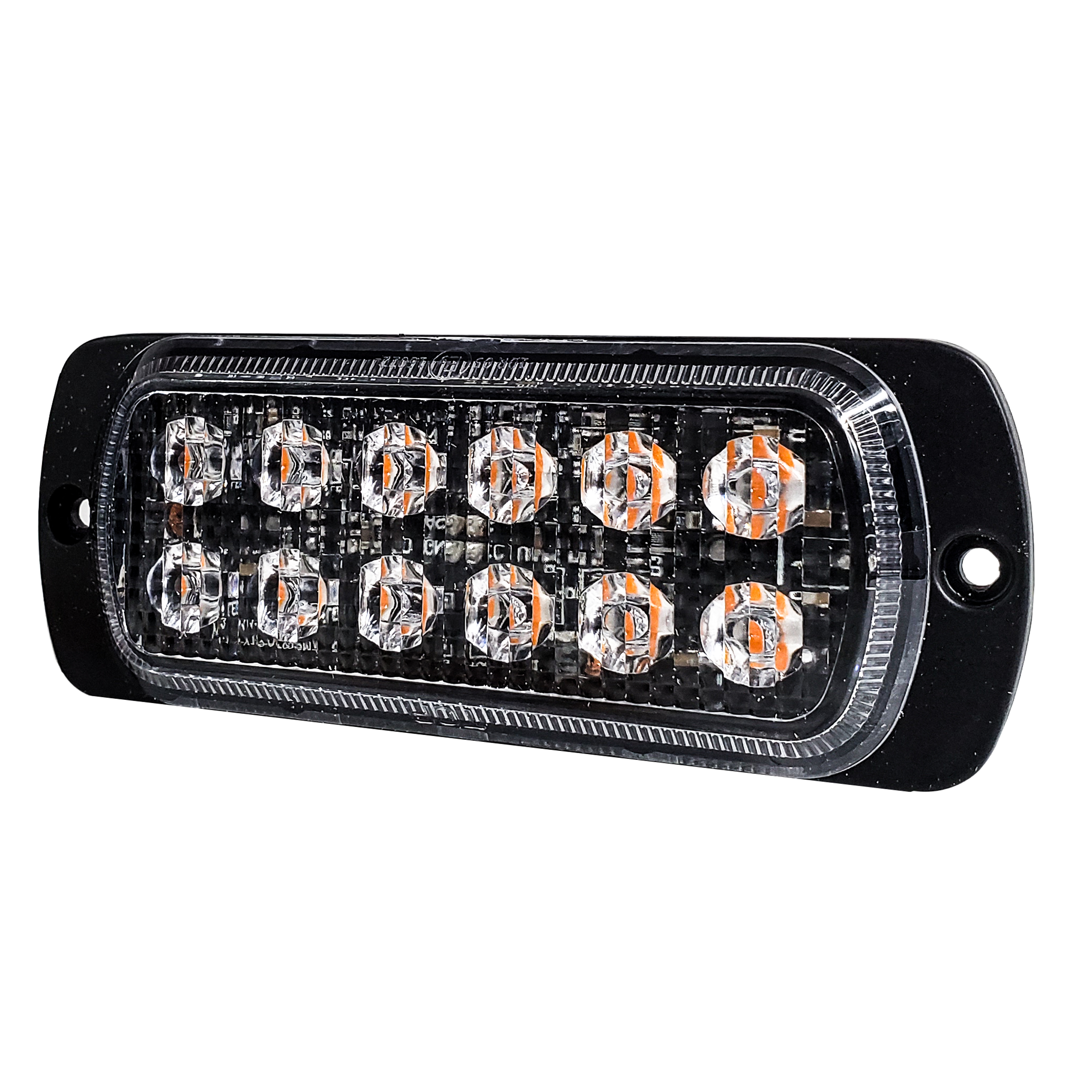 Amber 12- LED Surface Mount 19-Flashing Pattern Warning Strobe