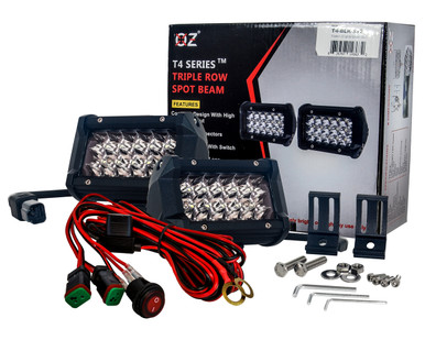 Barre Lumineuse LED 86cm 468W Triple Rangée - Spot & Flood - IP67 étanche - Pour 4x4, Jeep, Camion, Bateau - 12V/24V Avec Câblage Barre Led 4x4 Barre Lumineuse LED 86cm 468W Triple Rangée - Spot & Flood - IP67 étanche - Pour 4x4, Jeep, Camion, Bateau - 12V/24V Avec Câblage Barre Led 4x4