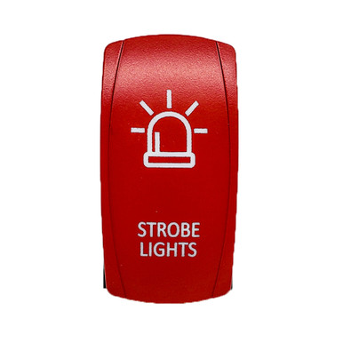 Strobe Lights On/Off Rocker Switch 4-Pin Laser Etch Red Plate for