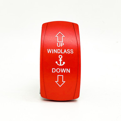 Windlass Up/Down Momentary Red Rocker Switch 4-Pin for Boats Marine ...