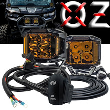 Amber LED Side Lights 75W Side Emitting 180° Beam Pattern DRL with Power Busbar Wire Kit Compatible with 2018-2023 Can-Am Maverick X3 Defender