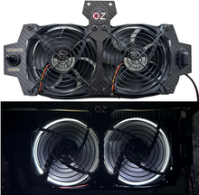 LED Dual Automatic Manual lighted RV Fridge Cooling Fan Whisper Quiet 12v