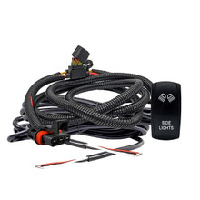6ft Y-Split Wire Harness with Side Lights On/Off Rocker Switch & Pulse Busbar Plug for Dual Function LED Lights — Compatible with Polaris RZR Ranger General XPEDITION (2018–2025)